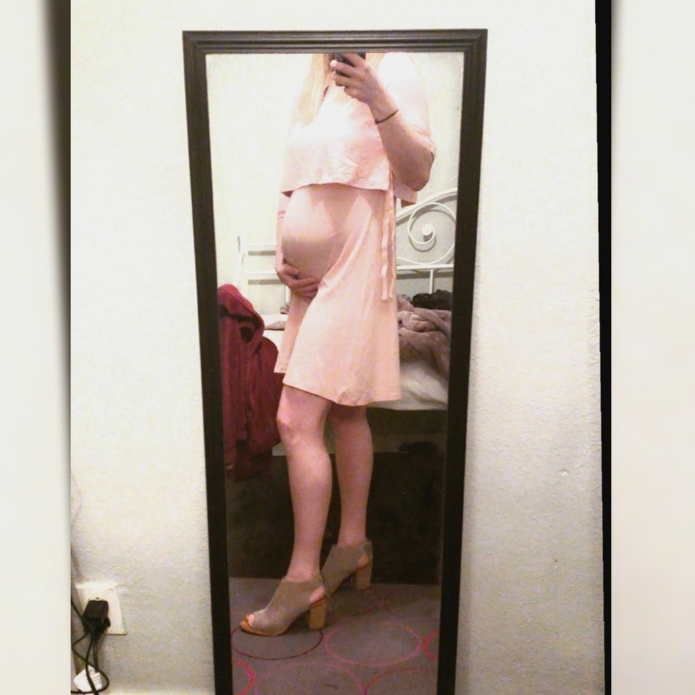 asos Maternity Dress,  light blush,  sz medium